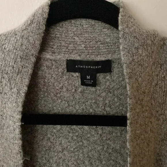 Atmosphere Primark Gray Knit Oversized Long Open Cardigan Size M - Picture 3 of 11